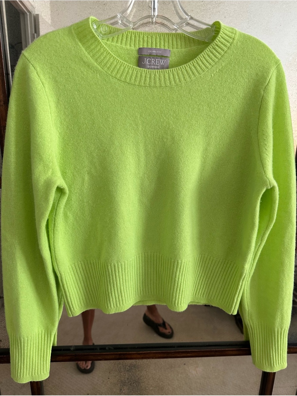 J Crew cashmere shrunken crewneck sweater
